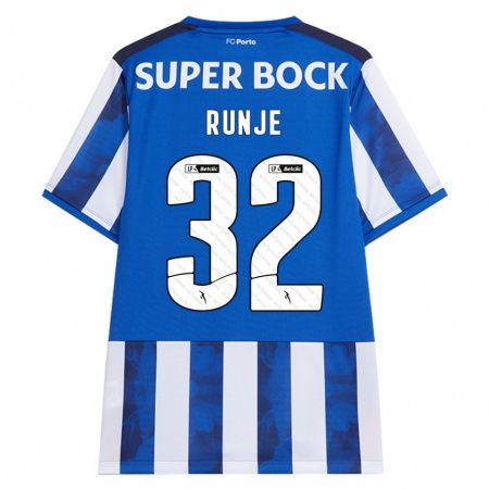 Kandiny Herren Roko Runje #32 Blau Weiß Heimtrikot Trikot 2024/25 T-Shirt