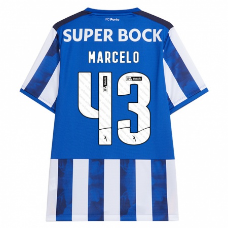 Kandiny Herren Joao Marcelo #43 Blau Weiß Heimtrikot Trikot 2024/25 T-Shirt