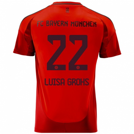 Kandiny Herren Maria Luisa Grohs #22 Rot Heimtrikot Trikot 2024/25 T-Shirt