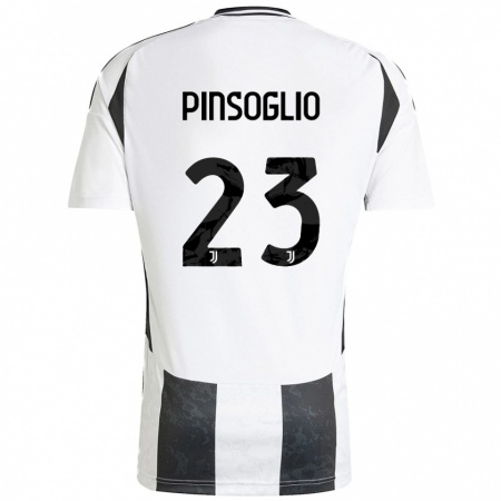 Kandiny Herren Carlo Pinsoglio #23 Weiß Schwarz Heimtrikot Trikot 2024/25 T-Shirt