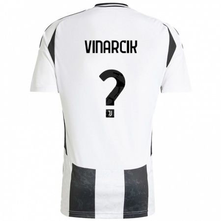 Kandiny Herren Jakub Vinarcik #0 Weiß Schwarz Heimtrikot Trikot 2024/25 T-Shirt