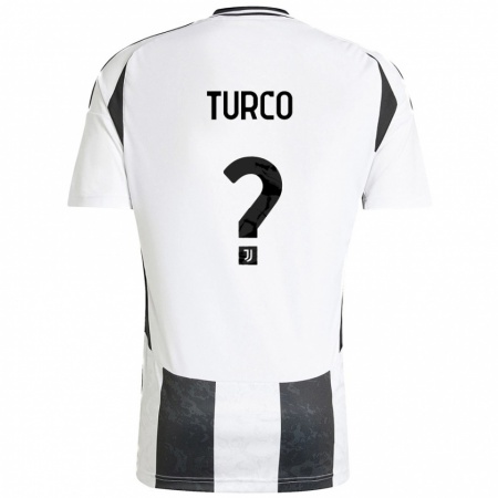 Kandiny Herren Stefano Turco #0 Weiß Schwarz Heimtrikot Trikot 2024/25 T-Shirt