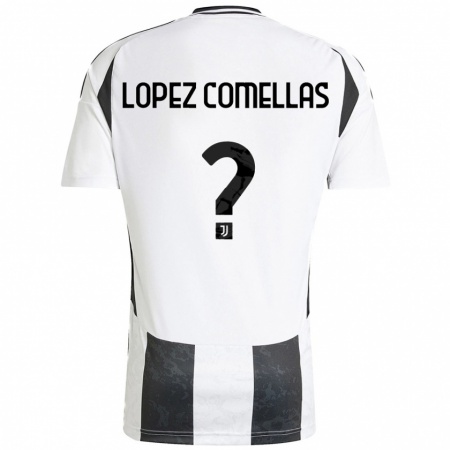 Kandiny Herren Ivan Lopez Comellas #0 Weiß Schwarz Heimtrikot Trikot 2024/25 T-Shirt