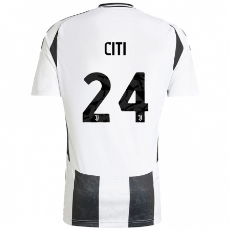 Kandiny Herren Alessandro Citi #24 Weiß Schwarz Heimtrikot Trikot 2024/25 T-Shirt