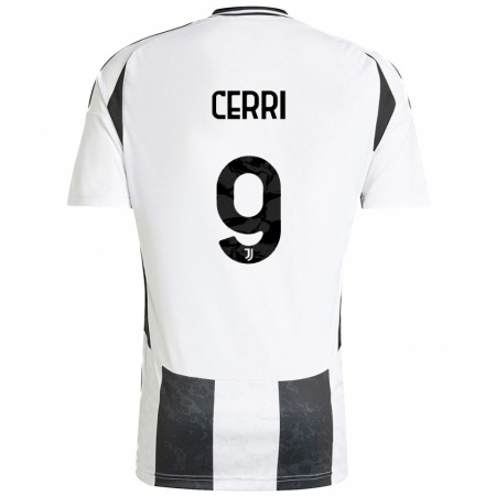 Kandiny Herren Leonardo Cerri #9 Weiß Schwarz Heimtrikot Trikot 2024/25 T-Shirt