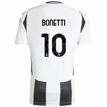 Kandiny Herren Andrea Bonetti #10 Weiß Schwarz Heimtrikot Trikot 2024/25 T-Shirt