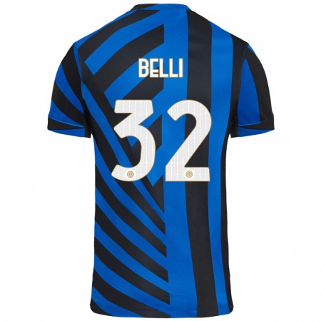 Kandiny Herren Elena Belli #32 Blau Schwarz Heimtrikot Trikot 2024/25 T-Shirt