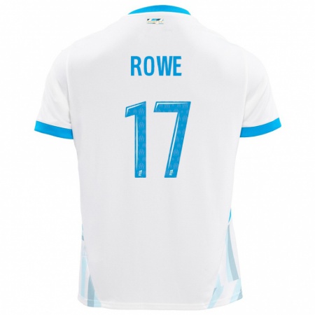 Kandiny Herren Jonathan Rowe #17 Weiß Himmelblau Heimtrikot Trikot 2024/25 T-Shirt