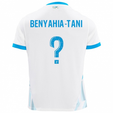 Kandiny Herren Aylan Benyahia-Tani #0 Weiß Himmelblau Heimtrikot Trikot 2024/25 T-Shirt