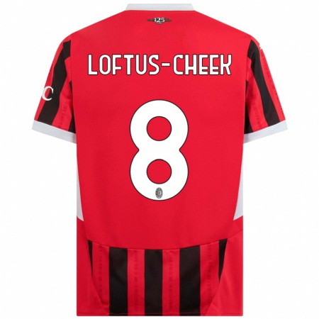 Kandiny Herren Ruben Loftus-Cheek #8 Rot Schwarz Heimtrikot Trikot 2024/25 T-Shirt