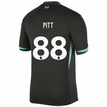 Kandiny Herren Lucas Pitt #88 Schwarz Anthrazitweiß Auswärtstrikot Trikot 2024/25 T-Shirt