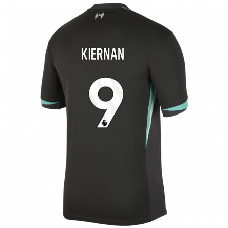 Kandiny Herren Leanne Kiernan #9 Schwarz Anthrazitweiß Auswärtstrikot Trikot 2024/25 T-Shirt