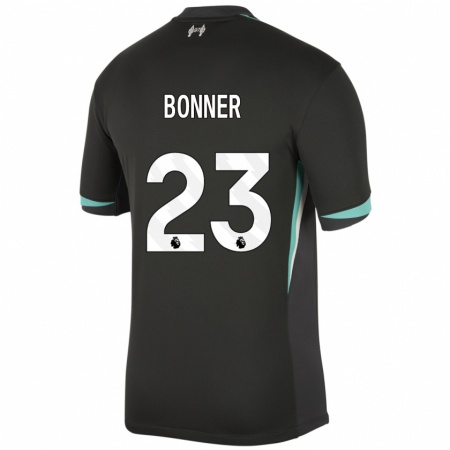 Kandiny Herren Gemma Bonner #23 Schwarz Anthrazitweiß Auswärtstrikot Trikot 2024/25 T-Shirt