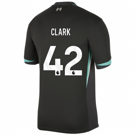 Kandiny Herren Bobby Clark #42 Schwarz Anthrazitweiß Auswärtstrikot Trikot 2024/25 T-Shirt