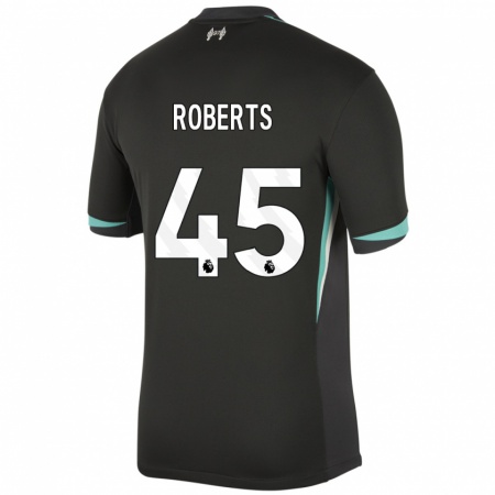 Kandiny Herren Iwan Roberts #45 Schwarz Anthrazitweiß Auswärtstrikot Trikot 2024/25 T-Shirt