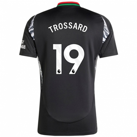 Kandiny Herren Leandro Trossard #19 Schwarz Auswärtstrikot Trikot 2024/25 T-Shirt