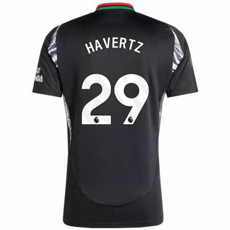 Kandiny Herren Kai Havertz #29 Schwarz Auswärtstrikot Trikot 2024/25 T-Shirt