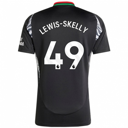 Kandiny Herren Myles Lewis-Skelly #49 Schwarz Auswärtstrikot Trikot 2024/25 T-Shirt