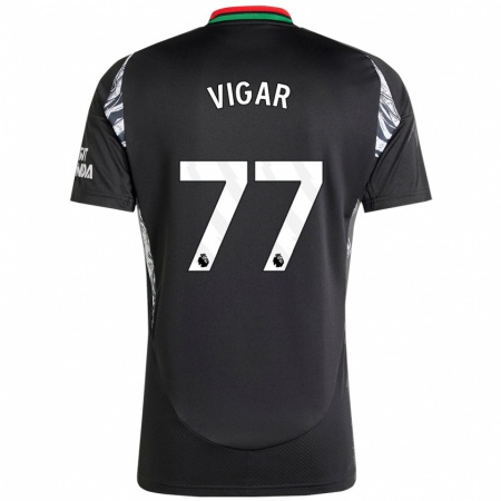 Kandiny Herren Billy Vigar #77 Schwarz Auswärtstrikot Trikot 2024/25 T-Shirt