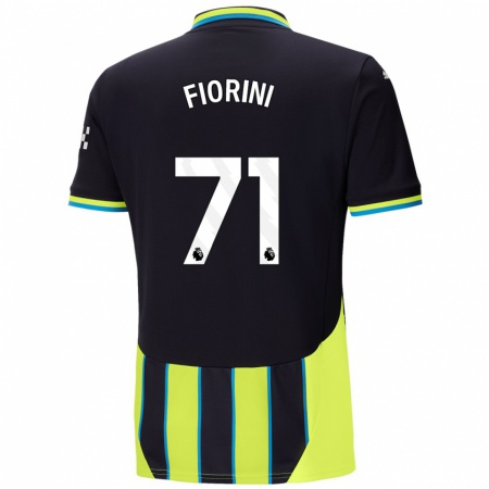 Kandiny Herren Lewis Fiorini #71 Blaugelb Auswärtstrikot Trikot 2024/25 T-Shirt