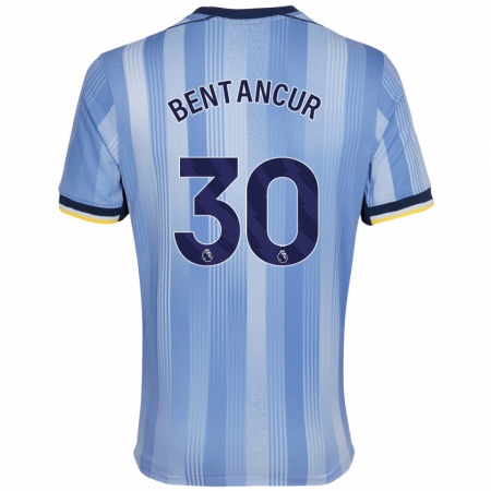 Kandiny Herren Rodrigo Bentancur #30 Hellblau Auswärtstrikot Trikot 2024/25 T-Shirt