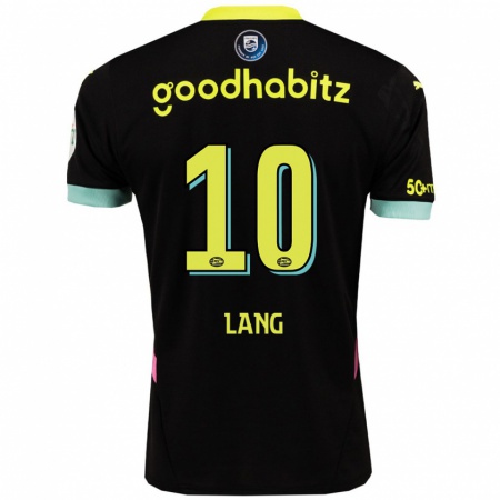 Kandiny Herren Noa Lang #10 Schwarz Gelb Auswärtstrikot Trikot 2024/25 T-Shirt