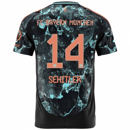 Kandiny Herren Alara Şehitler #14 Schwarz Auswärtstrikot Trikot 2024/25 T-Shirt