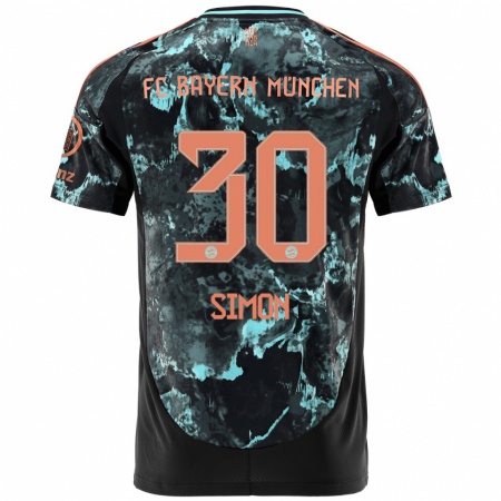 Kandiny Herren Carolin Simon #30 Schwarz Auswärtstrikot Trikot 2024/25 T-Shirt