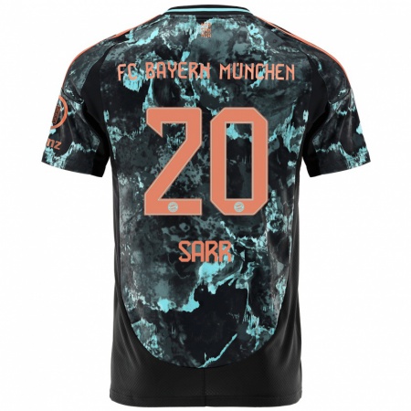 Kandiny Herren Bouna Sarr #20 Schwarz Auswärtstrikot Trikot 2024/25 T-Shirt