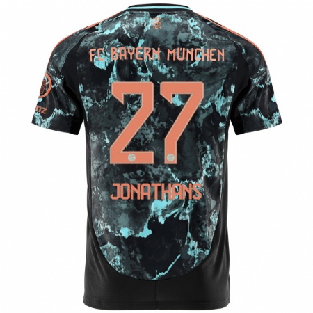 Kandiny Herren David Jonathans #27 Schwarz Auswärtstrikot Trikot 2024/25 T-Shirt