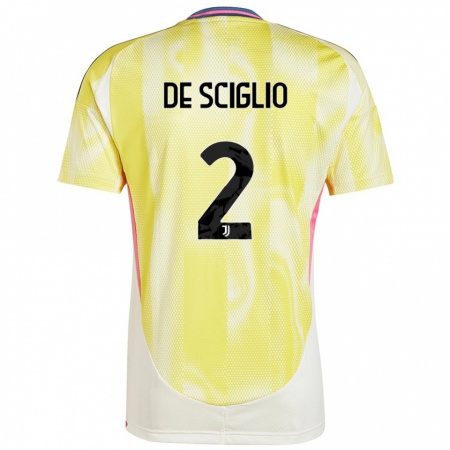 Kandiny Herren Mattia De Sciglio #2 Solargelb Auswärtstrikot Trikot 2024/25 T-Shirt