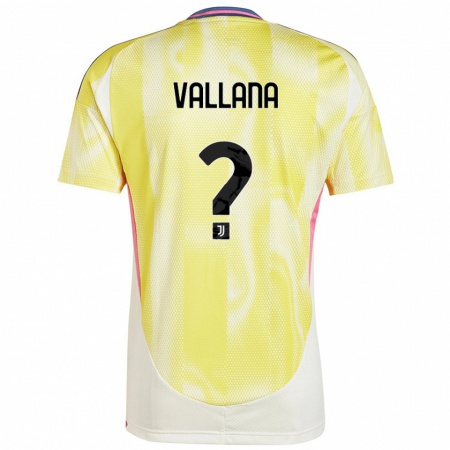 Kandiny Herren Edoardo Vallana #0 Solargelb Auswärtstrikot Trikot 2024/25 T-Shirt