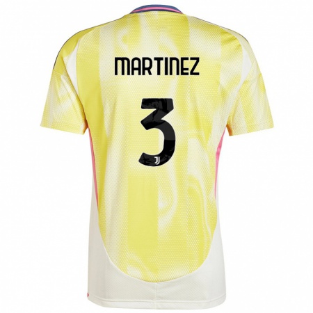 Kandiny Herren Bruno Martinez #3 Solargelb Auswärtstrikot Trikot 2024/25 T-Shirt