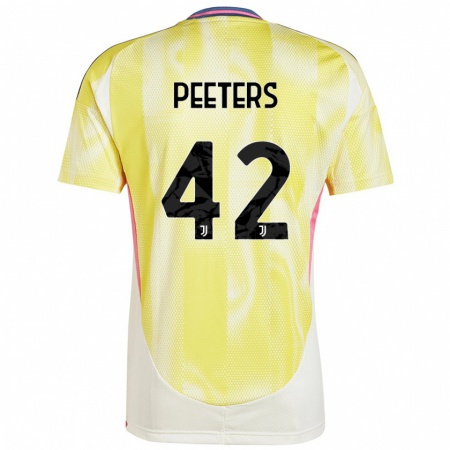 Kandiny Herren Daouda Peeters #42 Solargelb Auswärtstrikot Trikot 2024/25 T-Shirt