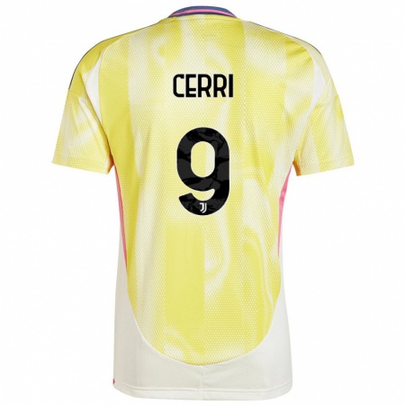 Kandiny Herren Leonardo Cerri #9 Solargelb Auswärtstrikot Trikot 2024/25 T-Shirt