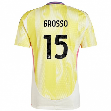 Kandiny Herren Julia Grosso #15 Solargelb Auswärtstrikot Trikot 2024/25 T-Shirt