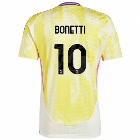 Kandiny Herren Andrea Bonetti #10 Solargelb Auswärtstrikot Trikot 2024/25 T-Shirt