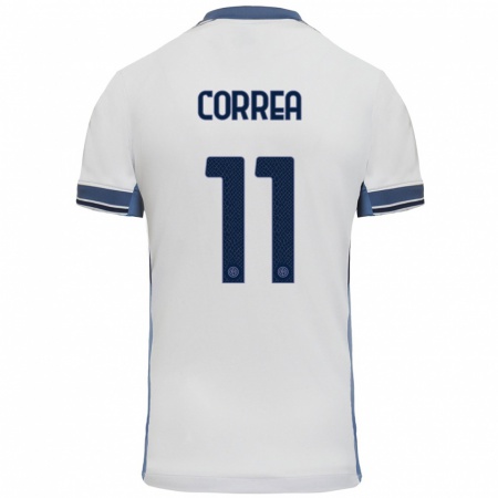 Kandiny Herren Joaquín Correa #11 Weißgrau Auswärtstrikot Trikot 2024/25 T-Shirt