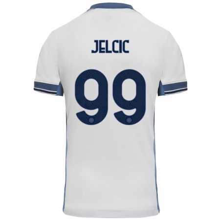 Kandiny Herren Maja Jelčić #99 Weißgrau Auswärtstrikot Trikot 2024/25 T-Shirt