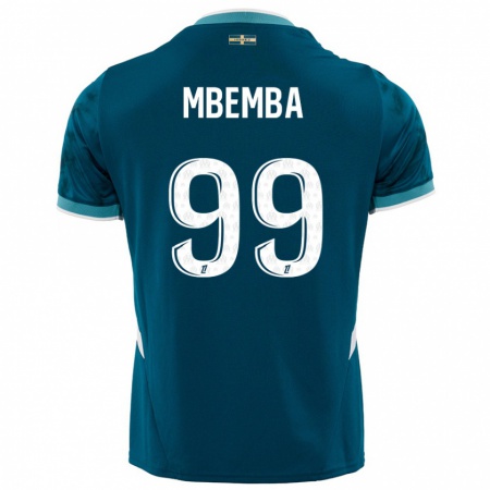 Kandiny Herren Chancel Mbemba #99 Türkisblau Auswärtstrikot Trikot 2024/25 T-Shirt