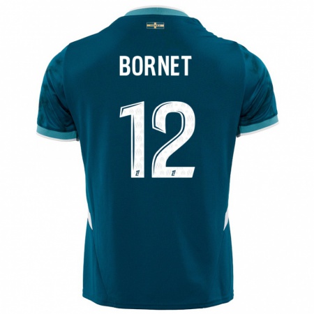 Kandiny Herren Camille Bornet #12 Türkisblau Auswärtstrikot Trikot 2024/25 T-Shirt