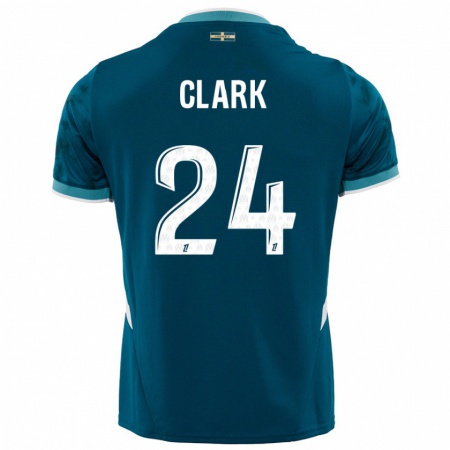 Kandiny Herren Ashley Clark #24 Türkisblau Auswärtstrikot Trikot 2024/25 T-Shirt