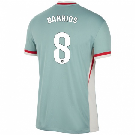 Kandiny Herren Pablo Barrios #8 Hellbeige Blau Auswärtstrikot Trikot 2024/25 T-Shirt