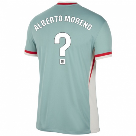 Kandiny Herren Alberto Moreno #0 Hellbeige Blau Auswärtstrikot Trikot 2024/25 T-Shirt