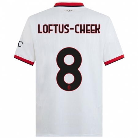 Kandiny Herren Ruben Loftus-Cheek #8 Weiß Schwarz Rot Auswärtstrikot Trikot 2024/25 T-Shirt