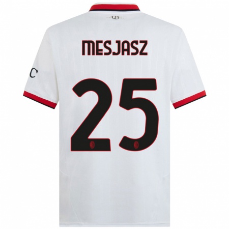 Kandiny Herren Małgorzata Mesjasz #25 Weiß Schwarz Rot Auswärtstrikot Trikot 2024/25 T-Shirt