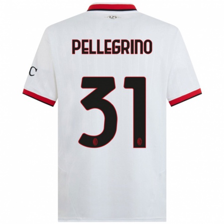 Kandiny Herren Marco Pellegrino #31 Weiß Schwarz Rot Auswärtstrikot Trikot 2024/25 T-Shirt