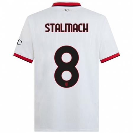 Kandiny Herren Dariusz Stalmach #8 Weiß Schwarz Rot Auswärtstrikot Trikot 2024/25 T-Shirt