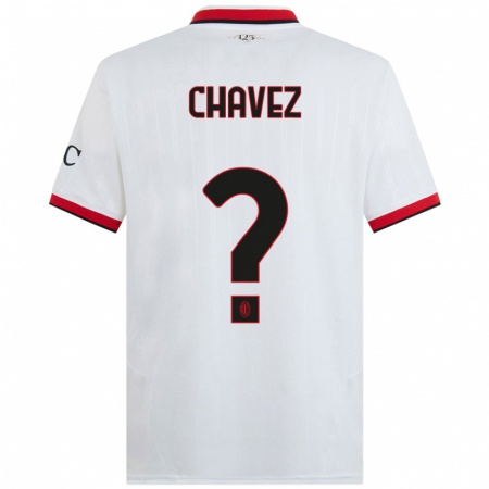 Kandiny Herren Maikol Cifuentes Chavez #0 Weiß Schwarz Rot Auswärtstrikot Trikot 2024/25 T-Shirt