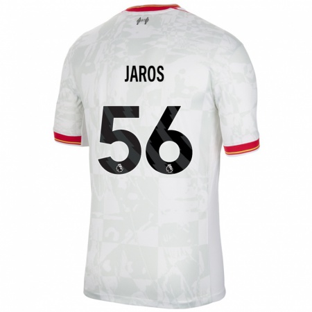 Kandiny Herren Vitezslav Jaros #56 Weiß Rot Schwarz Ausweichtrikot Trikot 2024/25 T-Shirt